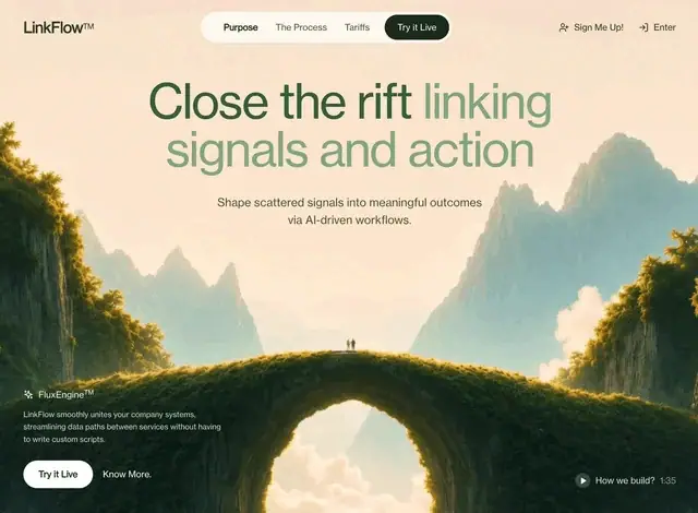 Cascade, Landing Page website template